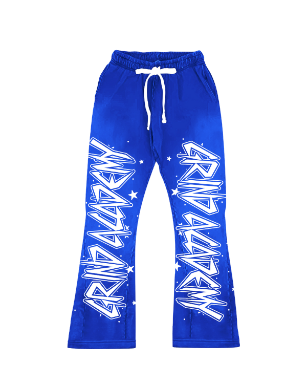 Grind Academy Flare Bottom SweatPants BLUE