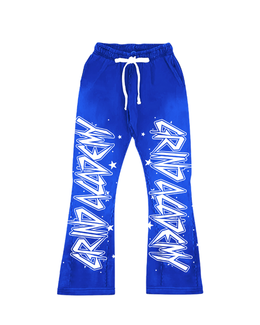 Grind Academy Flare Bottom SweatPants BLUE