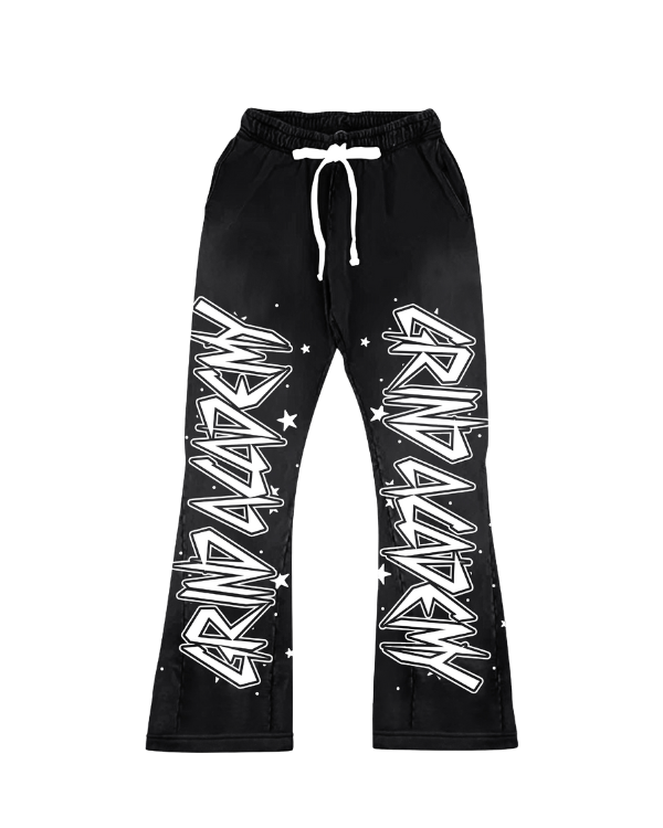 Grind Academy Flare Bottom SweatPants BLACK