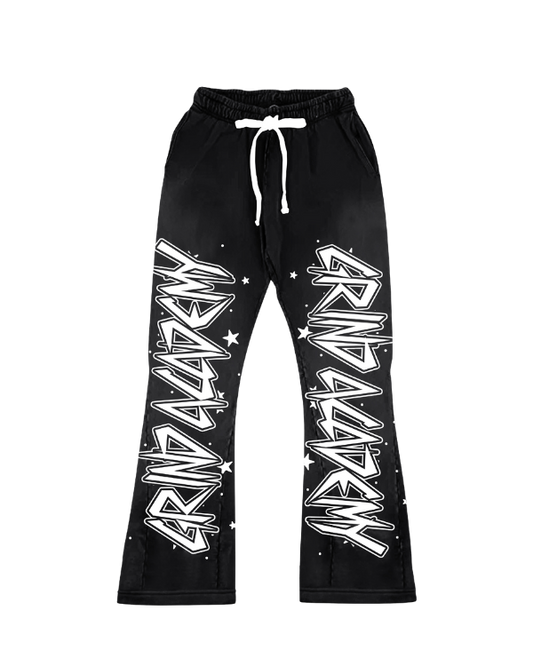 Grind Academy Flare Bottom SweatPants BLACK