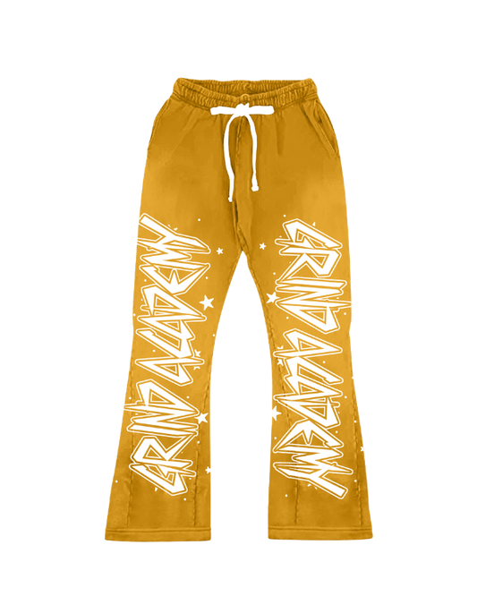 Grind Academy Flare Bottom SweatPants RUST BROWN